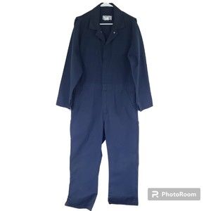 Sears Roebucks Coveralls Vintage Mens 44R Blue Mechanic Workwear Halloween Jason